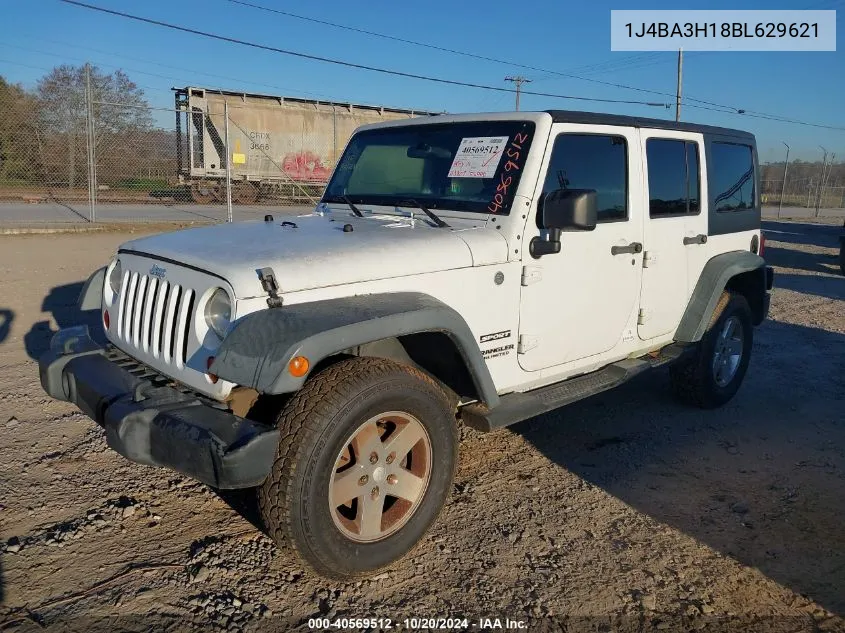 2011 Jeep Wrangler Unlimited Sport VIN: 1J4BA3H18BL629621 Lot: 40569512