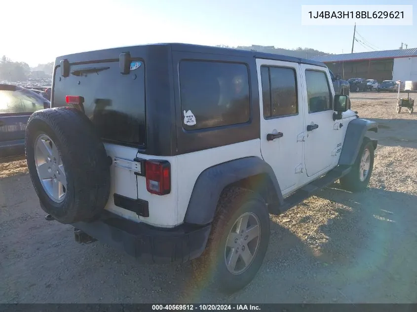 2011 Jeep Wrangler Unlimited Sport VIN: 1J4BA3H18BL629621 Lot: 40569512