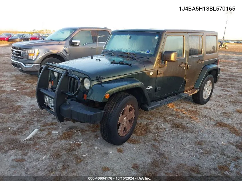 2011 Jeep Wrangler Unlimited Sahara VIN: 1J4BA5H13BL570165 Lot: 40604176