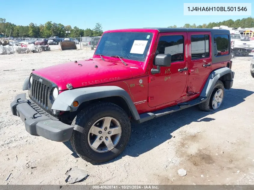 2011 Jeep Wrangler Unlimited Rubicon VIN: 1J4HA6H10BL501546 Lot: 40620741