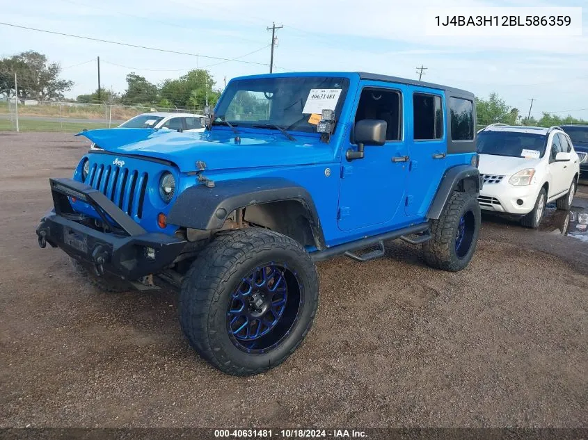 2011 Jeep Wrangler Unlimited Sport VIN: 1J4BA3H12BL586359 Lot: 40631481