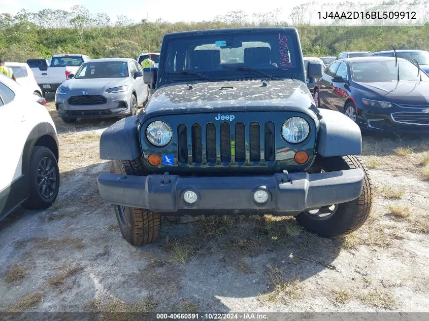 2011 Jeep Wrangler Sport VIN: 1J4AA2D16BL509912 Lot: 40660591