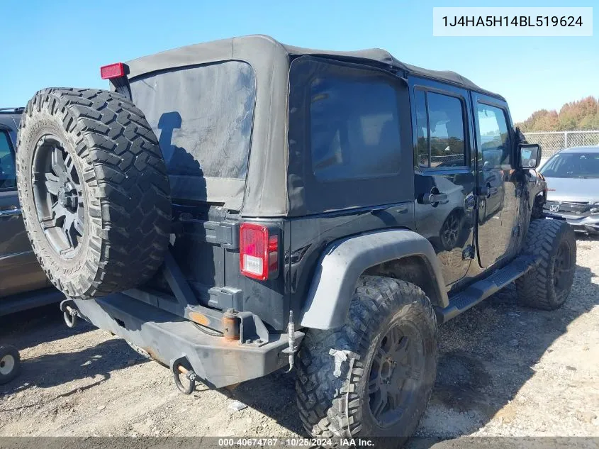 2011 Jeep Wrangler Unlimited Sahara VIN: 1J4HA5H14BL519624 Lot: 40674787