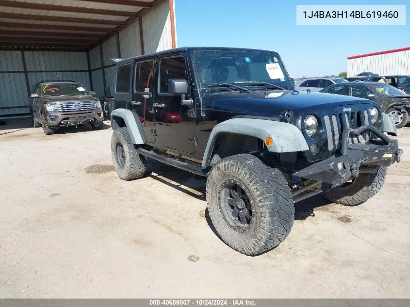 2011 Jeep Wrangler Unlimited Sport VIN: 1J4BA3H14BL619460 Lot: 40689007