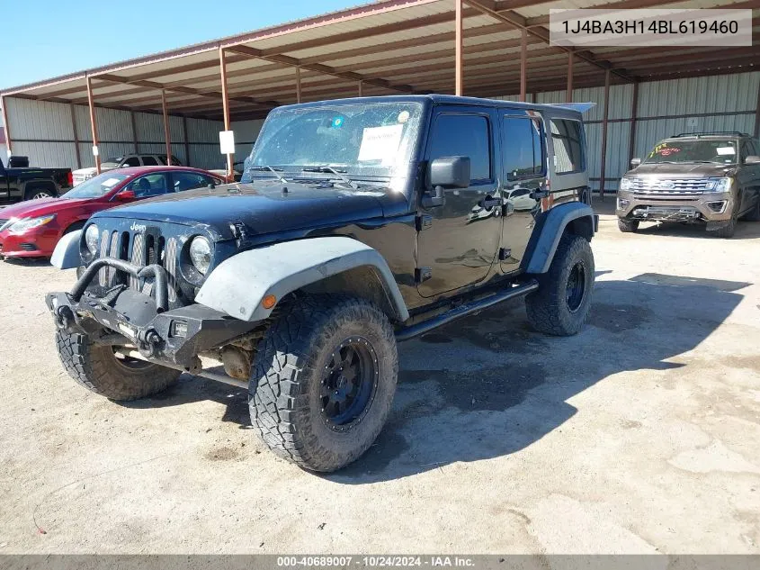 2011 Jeep Wrangler Unlimited Sport VIN: 1J4BA3H14BL619460 Lot: 40689007