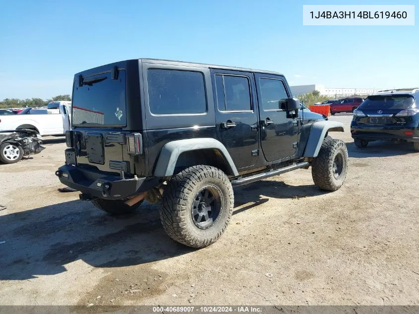 2011 Jeep Wrangler Unlimited Sport VIN: 1J4BA3H14BL619460 Lot: 40689007