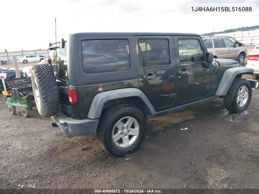 2011 Jeep Wrangler Unlimited Rubicon VIN: 1J4HA6H15BL516088 Lot: 40695672