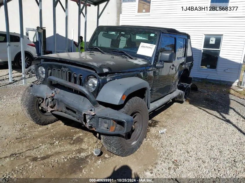 2011 Jeep Wrangler Unlimited Sport VIN: 1J4BA3H12BL568377 Lot: 40699991