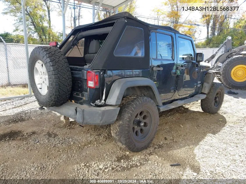 2011 Jeep Wrangler Unlimited Sport VIN: 1J4BA3H12BL568377 Lot: 40699991