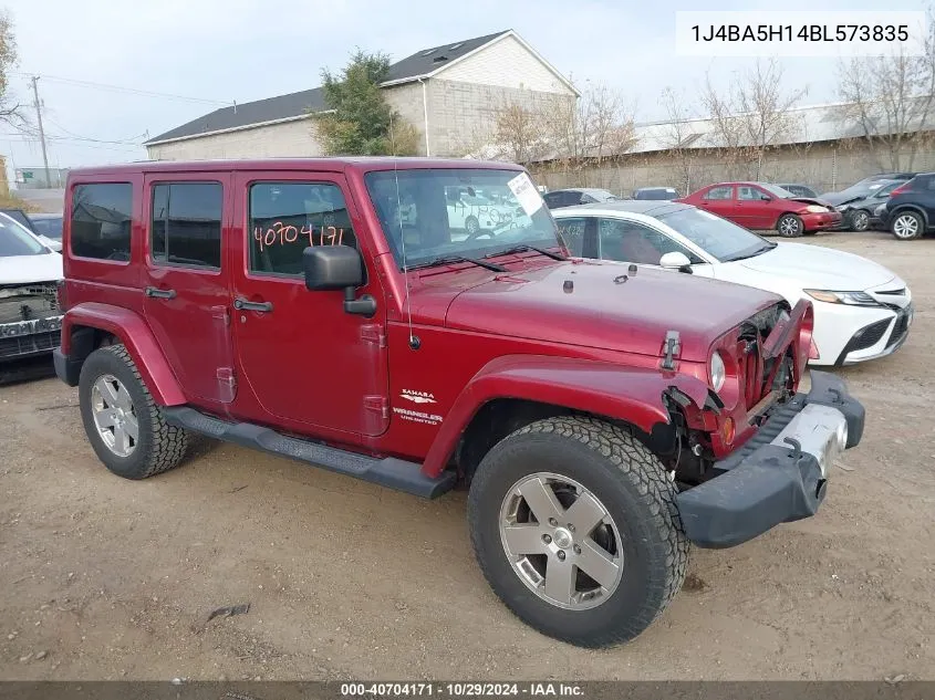 2011 Jeep Wrangler Unlimited Sahara VIN: 1J4BA5H14BL573835 Lot: 40704171