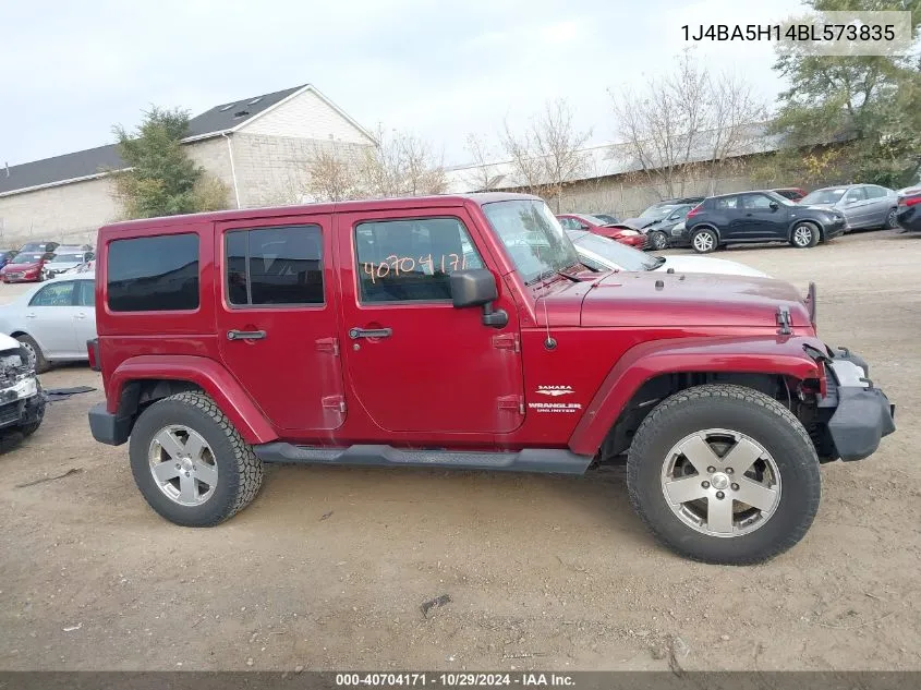 2011 Jeep Wrangler Unlimited Sahara VIN: 1J4BA5H14BL573835 Lot: 40704171