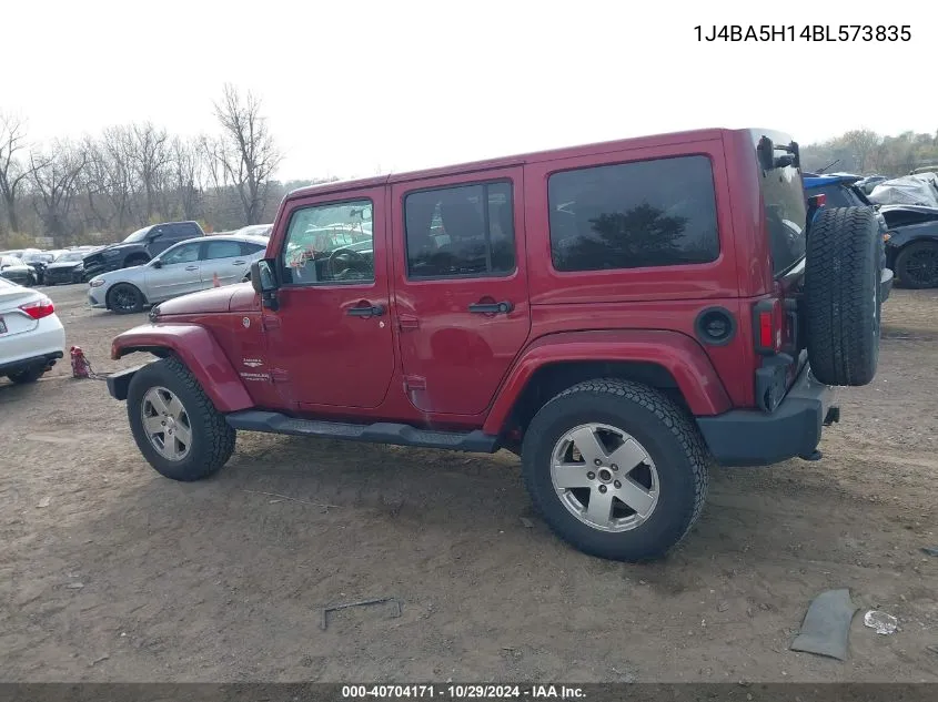 2011 Jeep Wrangler Unlimited Sahara VIN: 1J4BA5H14BL573835 Lot: 40704171