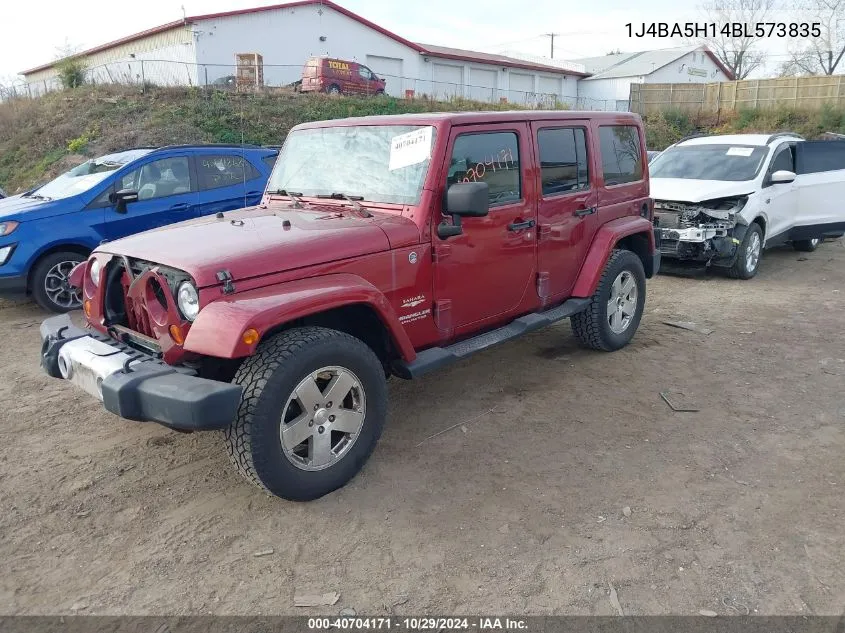 2011 Jeep Wrangler Unlimited Sahara VIN: 1J4BA5H14BL573835 Lot: 40704171