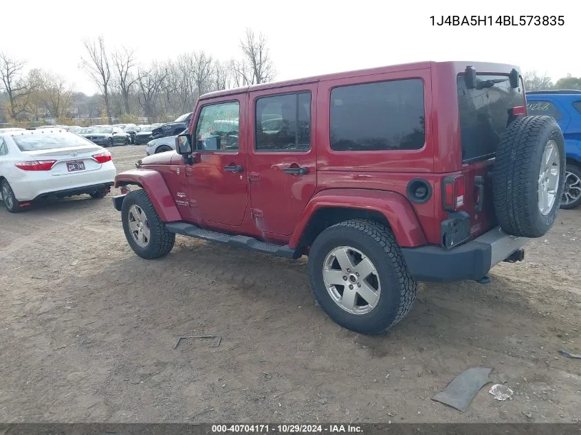 2011 Jeep Wrangler Unlimited Sahara VIN: 1J4BA5H14BL573835 Lot: 40704171