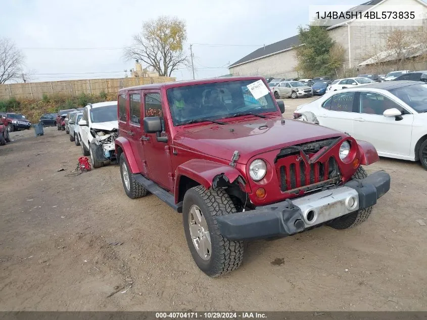 2011 Jeep Wrangler Unlimited Sahara VIN: 1J4BA5H14BL573835 Lot: 40704171