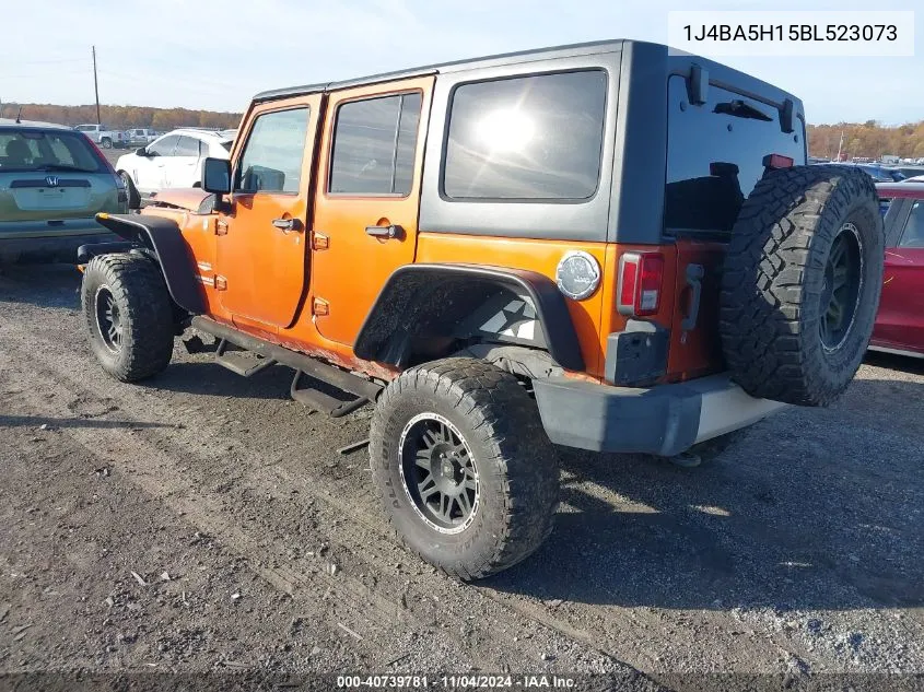 2011 Jeep Wrangler Unlimited Sahara VIN: 1J4BA5H15BL523073 Lot: 40739781