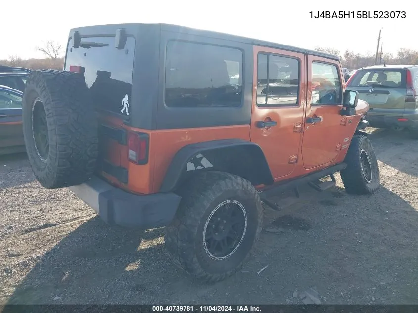 2011 Jeep Wrangler Unlimited Sahara VIN: 1J4BA5H15BL523073 Lot: 40739781