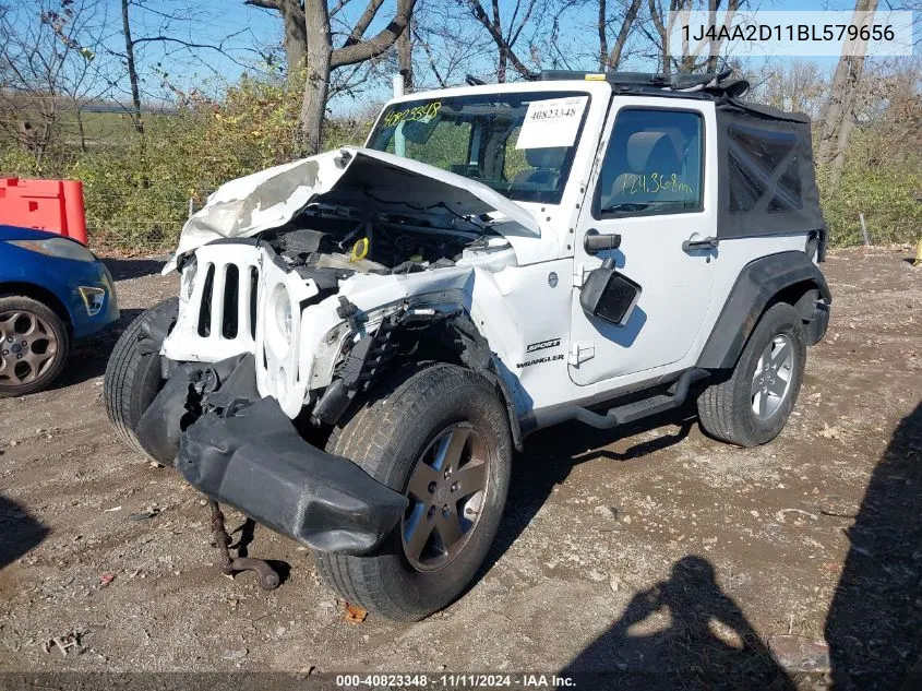 1J4AA2D11BL579656 2011 Jeep Wrangler Sport