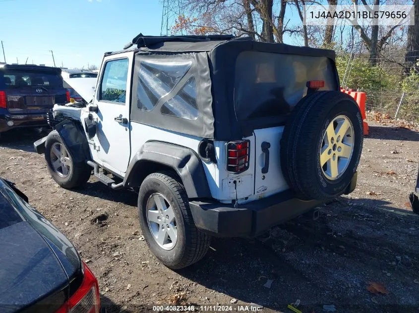 1J4AA2D11BL579656 2011 Jeep Wrangler Sport