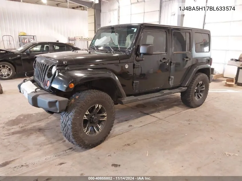 2011 Jeep Wrangler Unlimited Sahara VIN: 1J4BA5H17BL633574 Lot: 40855802