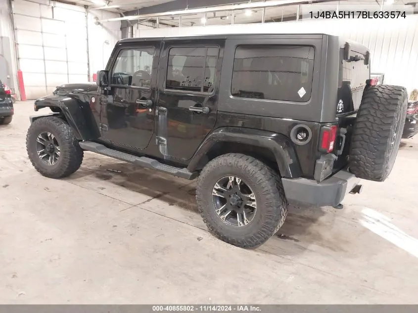 2011 Jeep Wrangler Unlimited Sahara VIN: 1J4BA5H17BL633574 Lot: 40855802