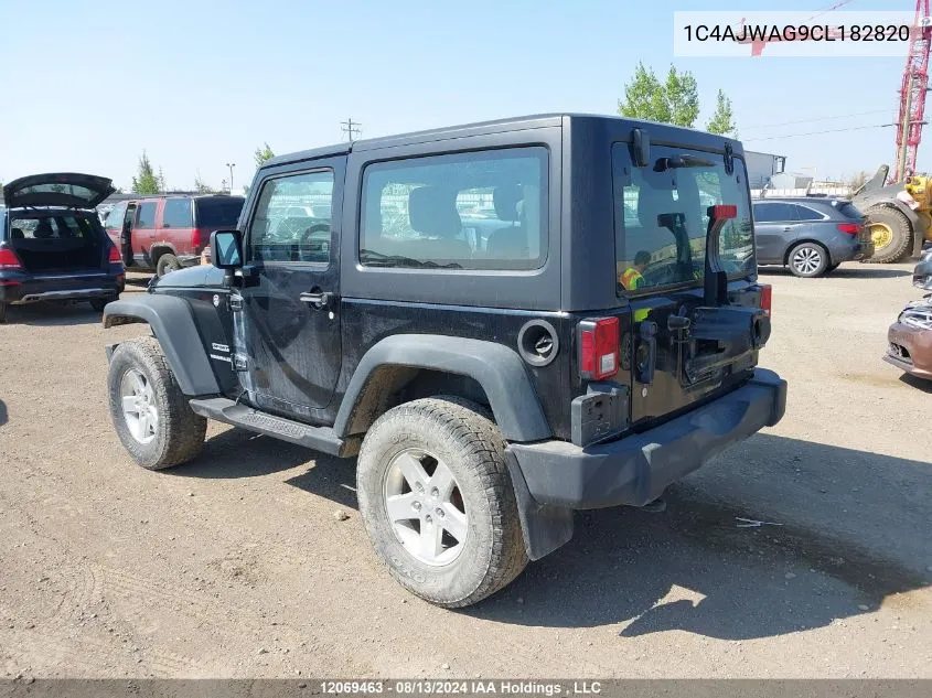 2012 Jeep Wrangler Sport VIN: 1C4AJWAG9CL182820 Lot: 12069463