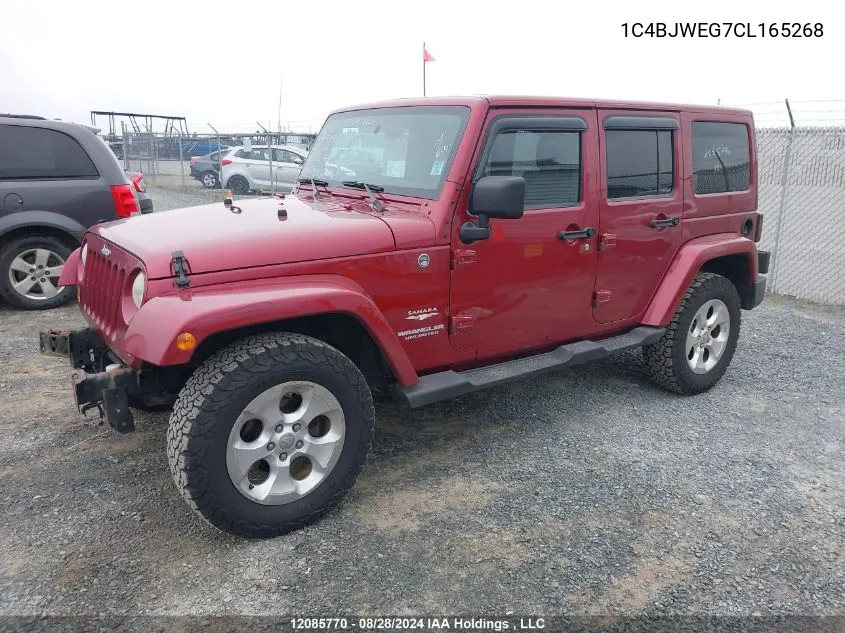 2012 Jeep Wrangler Unlimited Sahara VIN: 1C4BJWEG7CL165268 Lot: 12085770