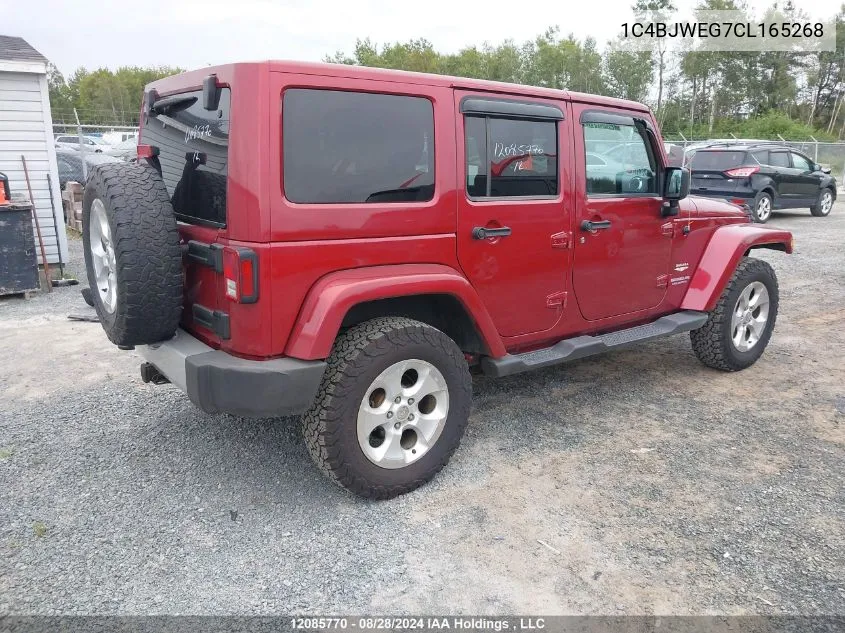 1C4BJWEG7CL165268 2012 Jeep Wrangler Unlimited Sahara