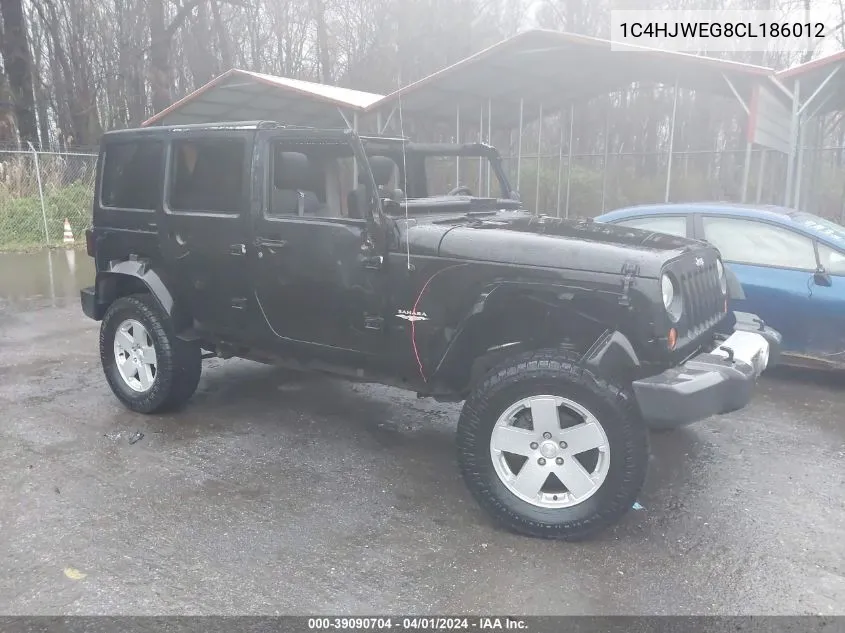 1C4HJWEG8CL186012 2012 Jeep Wrangler Unlimited Sahara