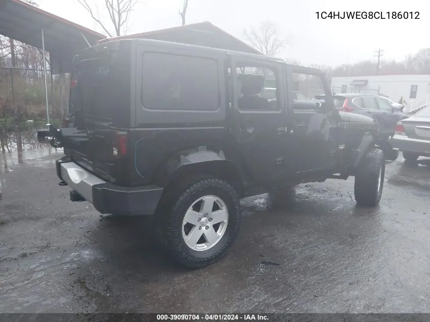 1C4HJWEG8CL186012 2012 Jeep Wrangler Unlimited Sahara