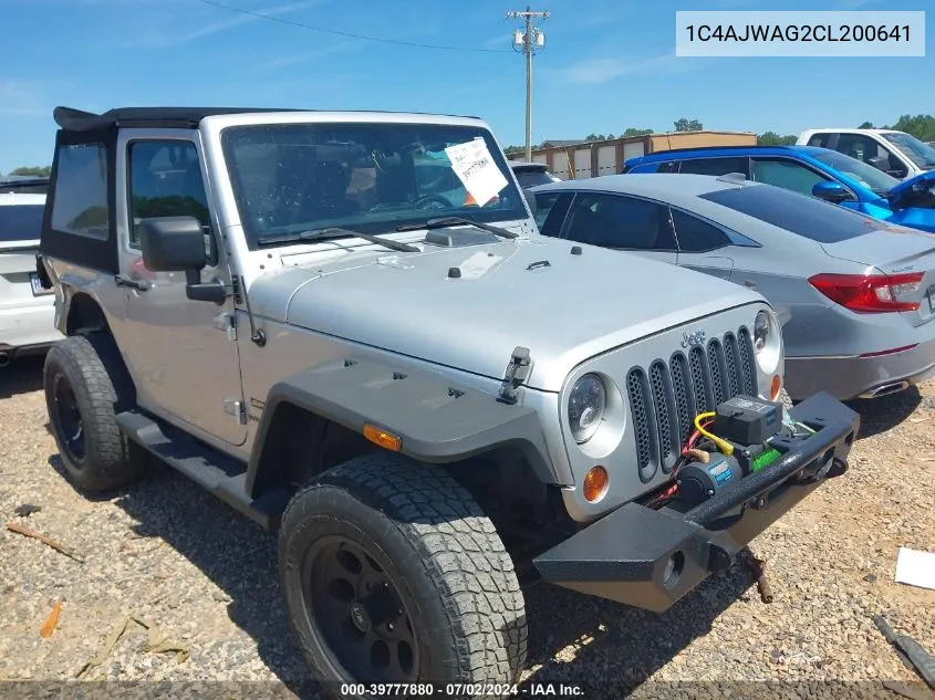 2012 Jeep Wrangler Sport VIN: 1C4AJWAG2CL200641 Lot: 39777880