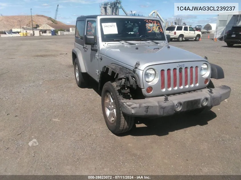 2012 Jeep Wrangler Sport VIN: 1C4AJWAG3CL239237 Lot: 39823072