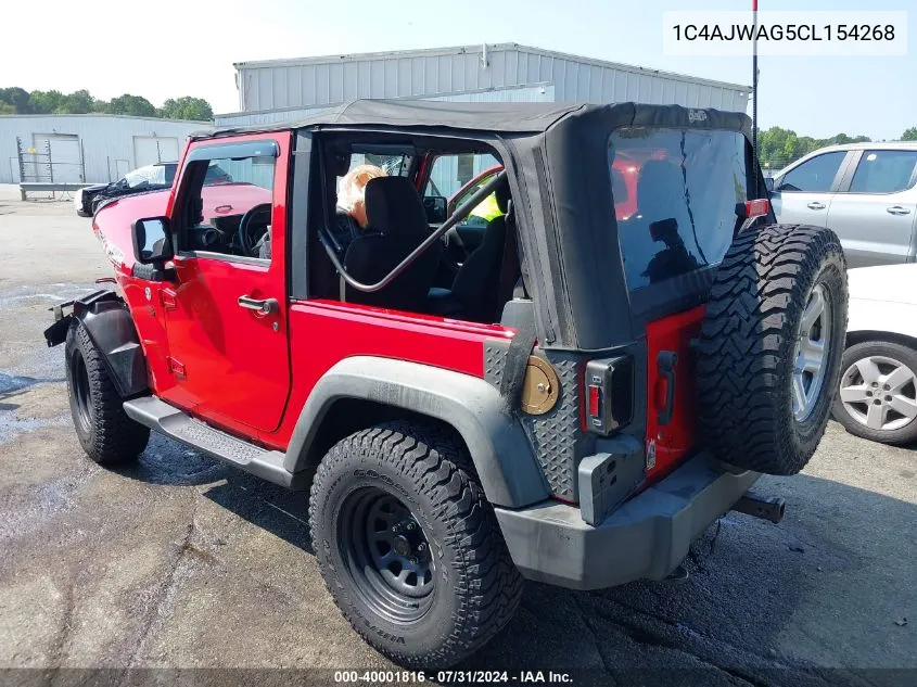 1C4AJWAG5CL154268 2012 Jeep Wrangler Sport