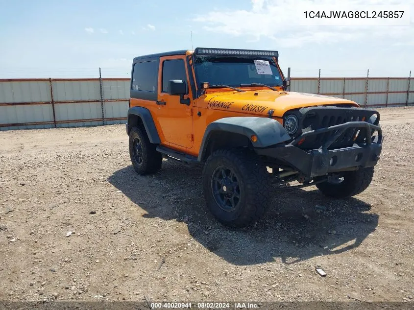 2012 Jeep Wrangler Sport VIN: 1C4AJWAG8CL245857 Lot: 40020941