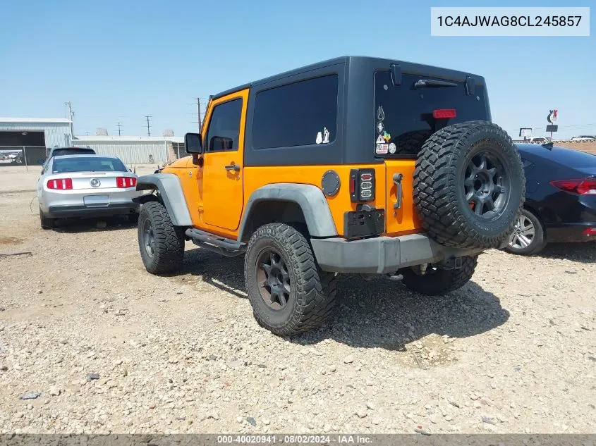 1C4AJWAG8CL245857 2012 Jeep Wrangler Sport