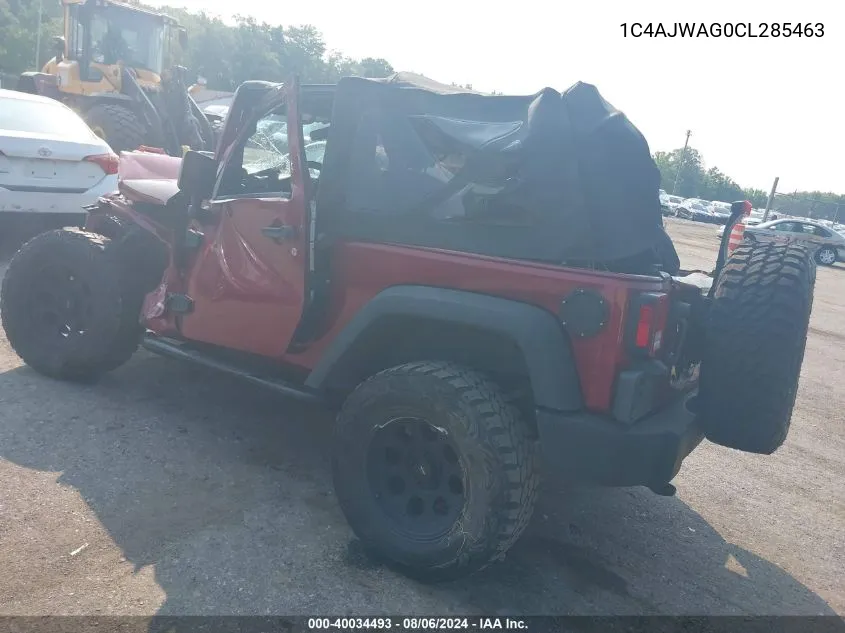 1C4AJWAG0CL285463 2012 Jeep Wrangler Sport