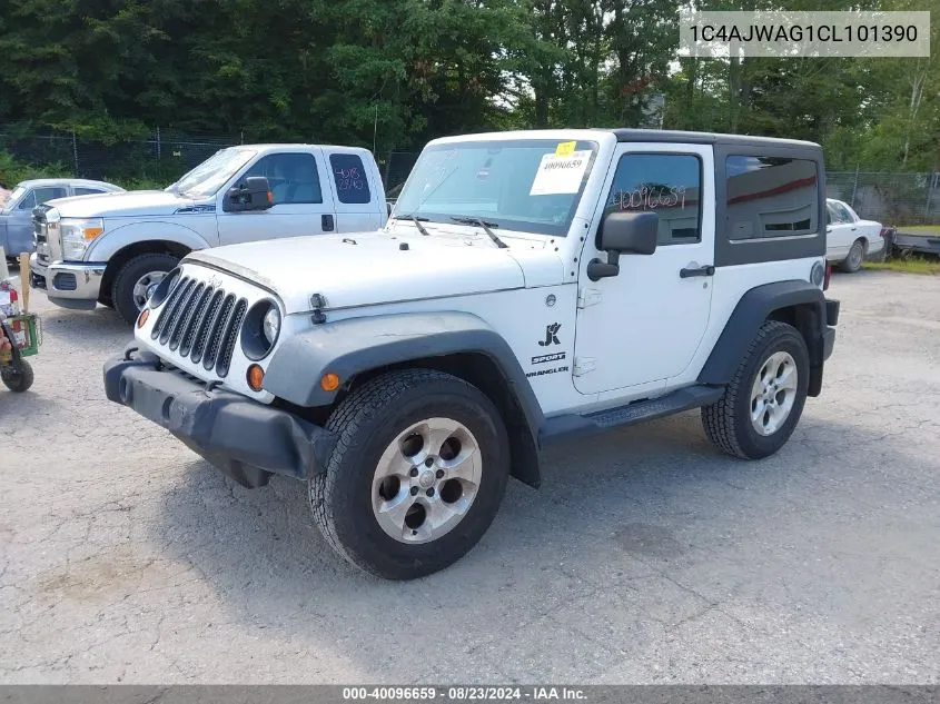 2012 Jeep Wrangler Sport VIN: 1C4AJWAG1CL101390 Lot: 40096659