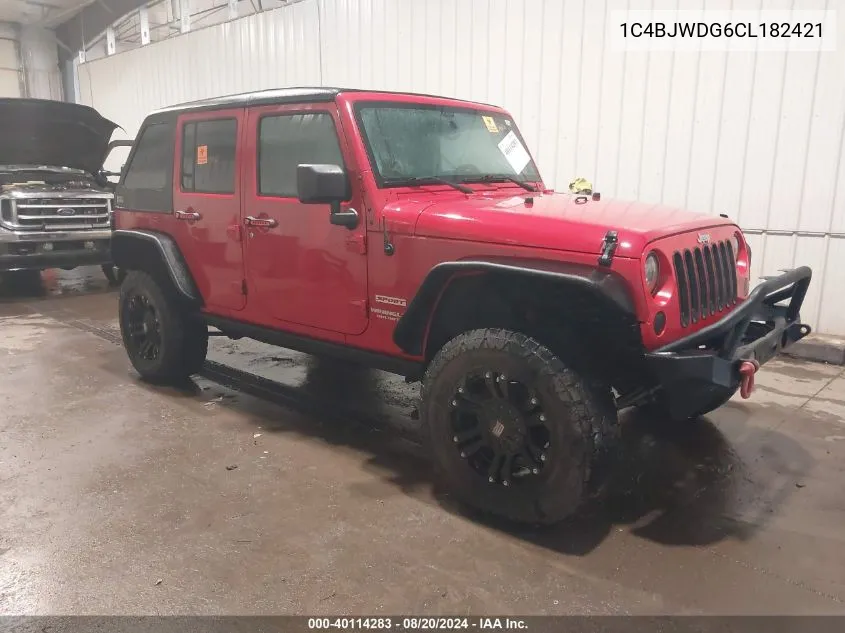 1C4BJWDG6CL182421 2012 Jeep Wrangler Unlimited Sport