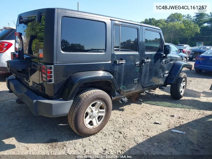 2012 Jeep Wrangler Unlimited Sahara VIN: 1C4BJWEG4CL161257 Lot: 40142231