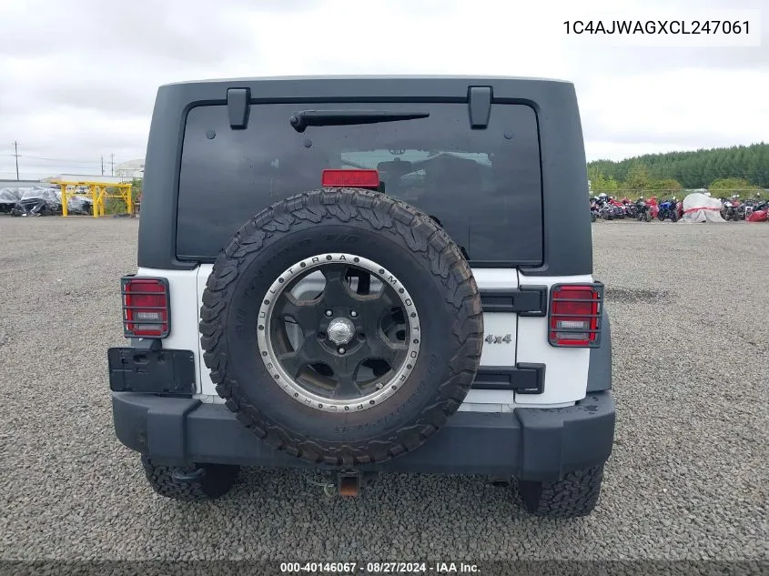 1C4AJWAGXCL247061 2012 Jeep Wrangler Sport