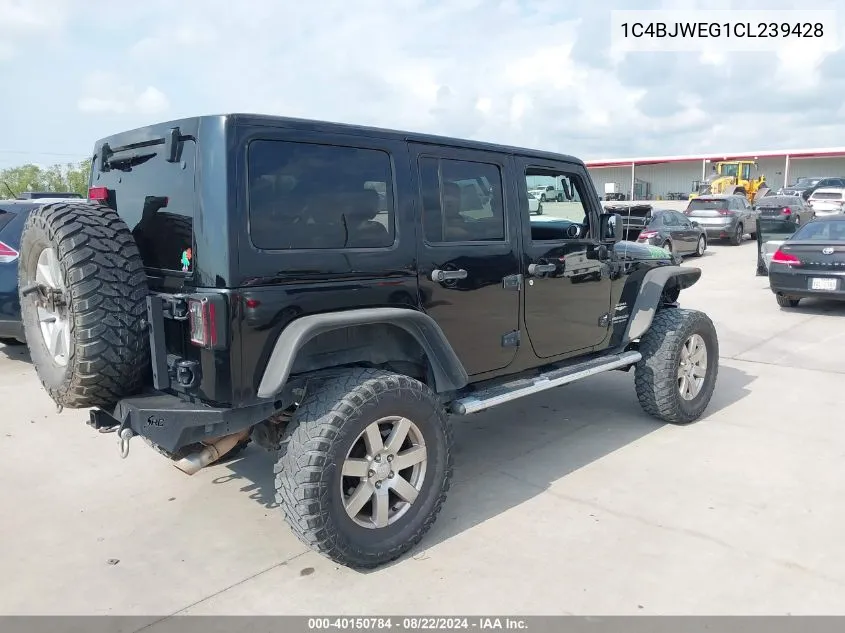 2012 Jeep Wrangler Unlimited Sahara VIN: 1C4BJWEG1CL239428 Lot: 40150784