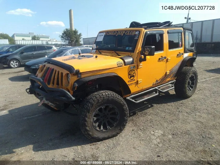 2012 Jeep Wrangler Unlimited Sport VIN: 1C4BJWDG5CL207728 Lot: 40188088