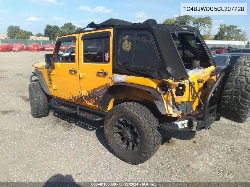 2012 Jeep Wrangler Unlimited Sport VIN: 1C4BJWDG5CL207728 Lot: 40188088