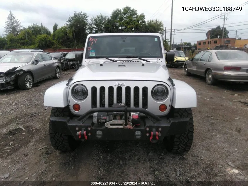 2012 Jeep Wrangler Unlimited Sahara VIN: 1C4HJWEG3CL188749 Lot: 40221934