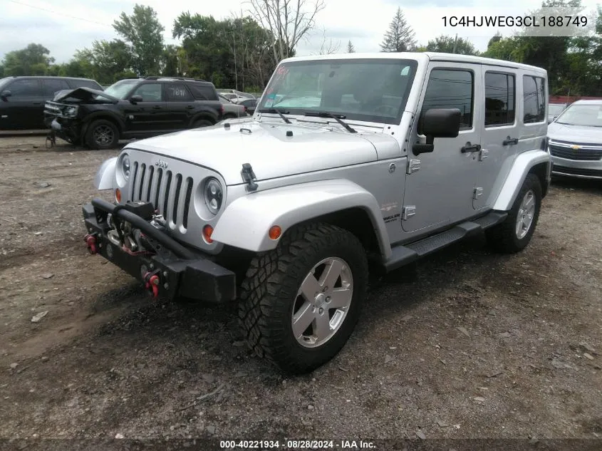 1C4HJWEG3CL188749 2012 Jeep Wrangler Unlimited Sahara