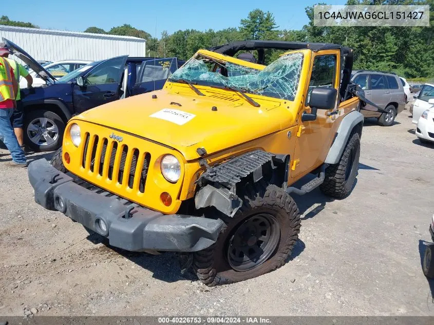 1C4AJWAG6CL151427 2012 Jeep Wrangler Sport