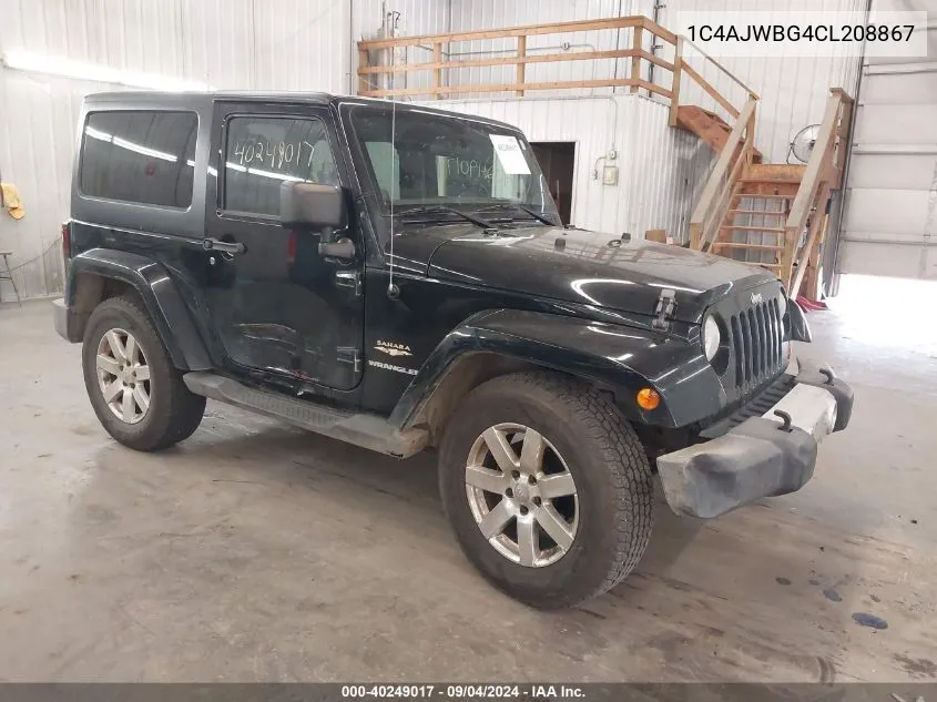 2012 Jeep Wrangler Sahara VIN: 1C4AJWBG4CL208867 Lot: 40249017