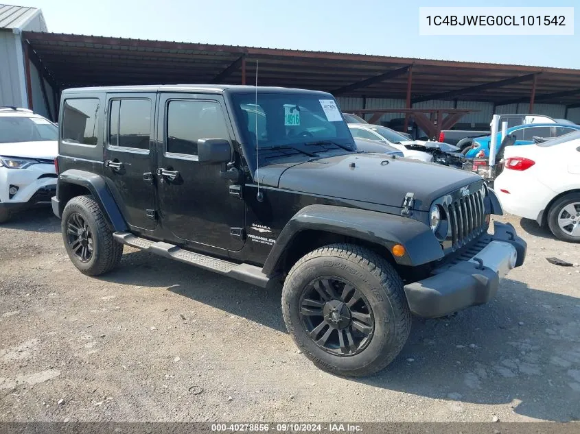 2012 Jeep Wrangler Unlimited Sahara VIN: 1C4BJWEG0CL101542 Lot: 40278856