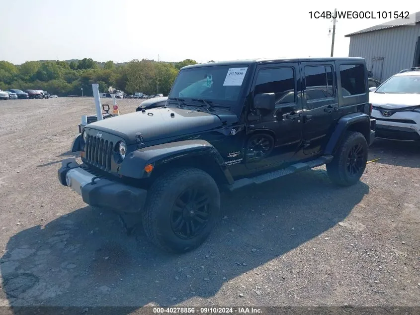 2012 Jeep Wrangler Unlimited Sahara VIN: 1C4BJWEG0CL101542 Lot: 40278856