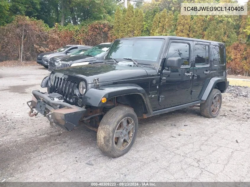 2012 Jeep Wrangler Unlimited Sahara VIN: 1C4BJWEG9CL140405 Lot: 40309223